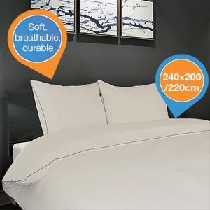 iBood Home & Living - Ambianzz Lits-Jumeaux dekbedovertrek Uni Bies ? Wit iBood Home & Living - Ambianzz Lits-Jumeaux dekbedovertrek Uni Bies ? Wit