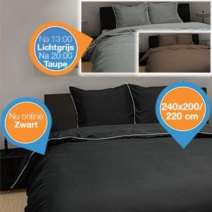 iBood Home & Living - Ambianzz Lits-Jumeaux dekbedovertrek Uni Bies ? Zwart (online van 0:00-12:59u) iBood Home & Living - Ambianzz Lits-Jumeaux dekbedovertrek Uni Bies ? Zwart (online van 0:00-12:59u)
