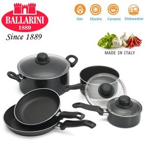 iBood Home & Living - Ballarini Trend 8-delige pannenset (2x koekenpan, 2x steelpan met deksel en 1x kookpan met deksel)