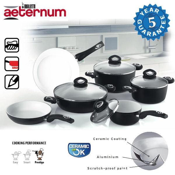 iBood Home & Living - Bialetti 10-delige keramische pannenset iBood Home & Living - Bialetti 10-delige keramische pannenset