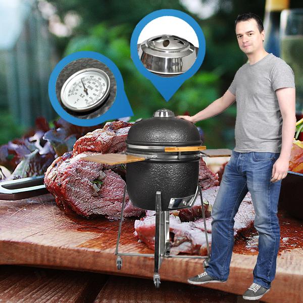 iBood Home & Living - Big Black Egg Keramische kamado iBood Home & Living - Big Black Egg Keramische kamado
