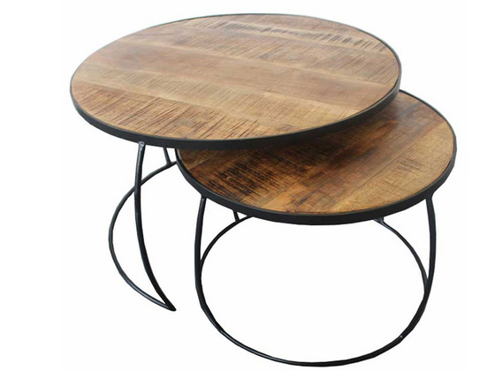 iBood Home & Living - Bijzettafelset van Mangohout iBood Home & Living - Bijzettafelset van Mangohout