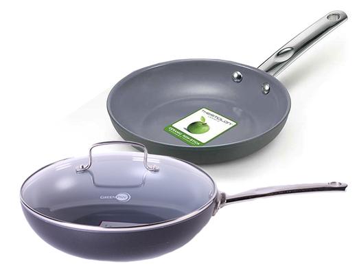 iBood Home & Living - Combipack GreenPan Bali Wok (28 cm) met glazen deksel en koekenpan iBood Home & Living - Combipack GreenPan Bali Wok (28 cm) met glazen deksel en koekenpan