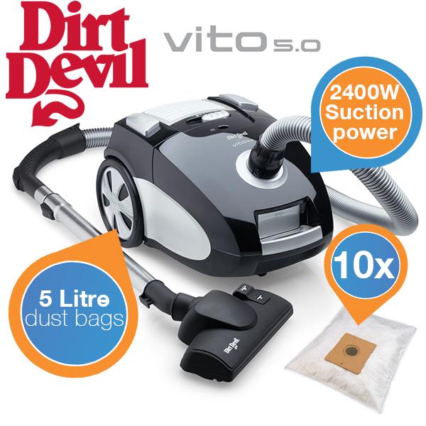 iBood Home & Living - DirtDevil 2400W stofzuiger + Acc. set en 10 zakken