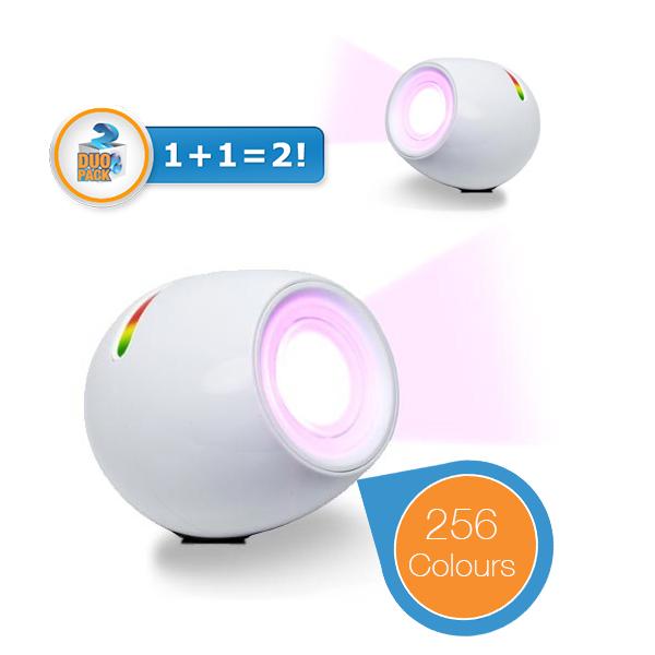 iBood Home & Living - Duopack D-Light Moodlampen wit iBood Home & Living - Duopack D-Light Moodlampen wit