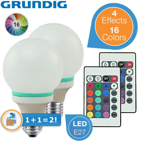 iBood Home & Living - Duopack Grundig Mood Light LED-lamp iBood Home & Living - Duopack Grundig Mood Light LED-lamp