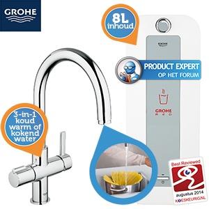 iBood Home & Living - GROHE Red Duo, 3 in 1 keukenkraan met 8 liter combiboiler voor koud, warm en kokend heet water iBood Home & Living - GROHE Red Duo, 3 in 1 keukenkraan met 8 liter combiboiler voor koud, warm en kokend heet water