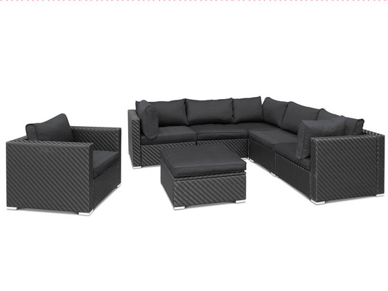 iBood Home & Living - Intimo Wicker Loungeset Giulio met Poef iBood Home & Living - Intimo Wicker Loungeset Giulio met Poef