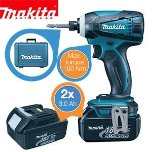 iBood Home & Living - Krachtige Makita DTD146RFE slagschroevendraaier met 2 x 3.0ah LI-Ion accu?s iBood Home & Living - Krachtige Makita DTD146RFE slagschroevendraaier met 2 x 3.0ah LI-Ion accu?s