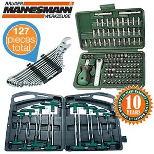 iBood Home & Living - Mannesmann Greenline 127-delige Combinatieset bestaande uit 3 delen met 10 jaar Garantie iBood Home & Living - Mannesmann Greenline 127-delige Combinatieset bestaande uit 3 delen met 10 jaar Garantie