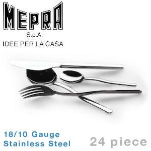 iBood Home & Living - Mepra 24-delige 18/10 roestvaststalen bestekset van topkwaliteit - Made in Italy iBood Home & Living - Mepra 24-delige 18/10 roestvaststalen bestekset van topkwaliteit - Made in Italy