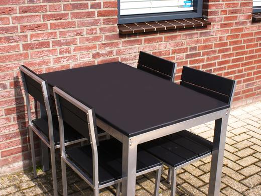 iBood Home & Living - Moderne Tuinset: Tafel met 4 Stoelen iBood Home & Living - Moderne Tuinset: Tafel met 4 Stoelen