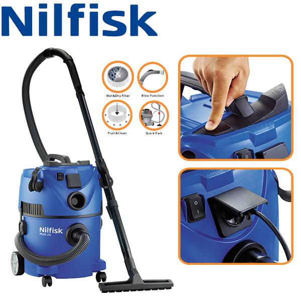iBood Home & Living - Nilfisk Multi 20T Nat- en Droogzuiger iBood Home & Living - Nilfisk Multi 20T Nat- en Droogzuiger