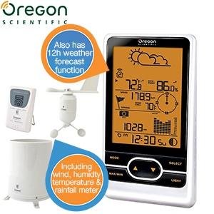 iBood Home & Living - Oregon compleet weerstation, temperatuur, vochtigheid, wind en regenval