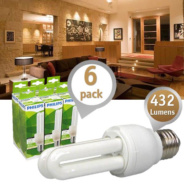 iBood Home & Living - Philips 6-pack energiezuinige lampen