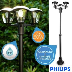 iBood Home & Living - Philips Creek nostalgische buitensokkel met 3x 60W iBood Home & Living - Philips Creek nostalgische buitensokkel met 3x 60W