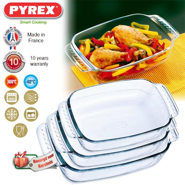 iBood Home & Living - Pyrex 3-delige ovenschalenset iBood Home & Living - Pyrex 3-delige ovenschalenset