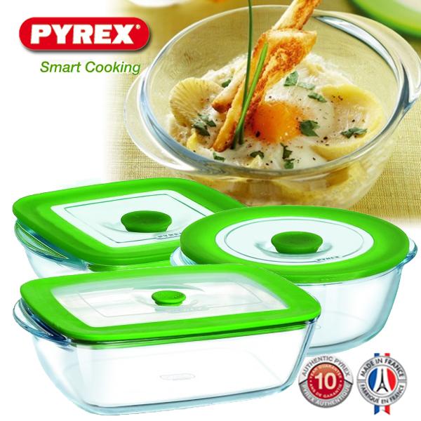 iBood Home & Living - Pyrex ovenschalenset met 3 schalen iBood Home & Living - Pyrex ovenschalenset met 3 schalen