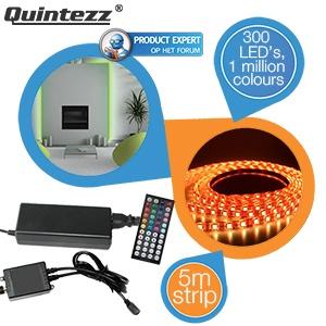 iBood Home & Living - Quintezz 300 RGB LED Strip 5 meter, nieuwe versie met 1 miljoen kleuren! iBood Home & Living - Quintezz 300 RGB LED Strip 5 meter, nieuwe versie met 1 miljoen kleuren!