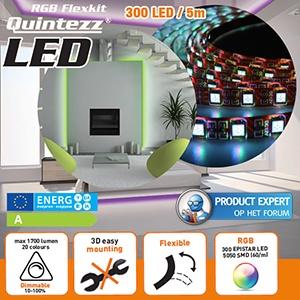iBood Home & Living - Quintezz RGB LED Strip, nieuwe versie met 1 miljoen kleuren! iBood Home & Living - Quintezz RGB LED Strip, nieuwe versie met 1 miljoen kleuren!