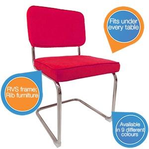 iBood Home & Living - Rib designstoel met RVS frame en ribstoffering ? verkrijgbaar in 9 kleuren iBood Home & Living - Rib designstoel met RVS frame en ribstoffering ? verkrijgbaar in 9 kleuren