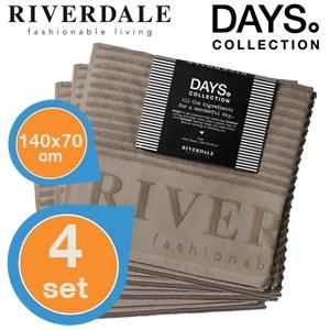 iBood Home & Living - Riverdale badhandoeken van 140x70cm (600gr/m2) set van 4 - Beige