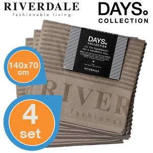 iBood Home & Living - Riverdale badhandoeken van 140x70cm (600gr/m2) set van 4 - Beige iBood Home & Living - Riverdale badhandoeken van 140x70cm (600gr/m2) set van 4 - Beige