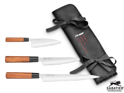 iBood Home & Living - Sabatier 3-delige Japanse messenset in draagtas iBood Home & Living - Sabatier 3-delige Japanse messenset in draagtas
