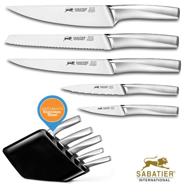 iBood Home & Living - Sabatier Seville messenblok met 5 messen iBood Home & Living - Sabatier Seville messenblok met 5 messen