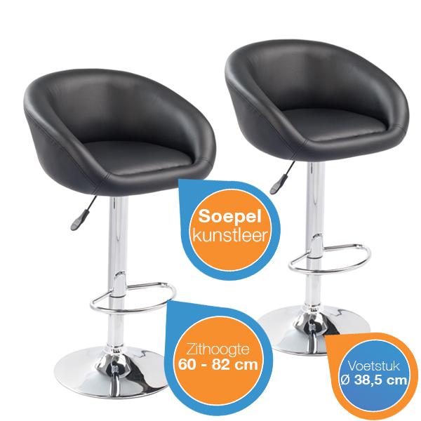 iBood Home & Living - Set van twee lounge barkrukken iBood Home & Living - Set van twee lounge barkrukken