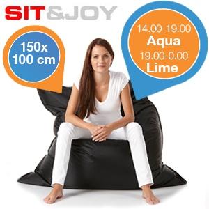 iBood Home & Living - Sit&Joy Basic 150x100cm Zwart ? Geschikt voor binnen en buiten