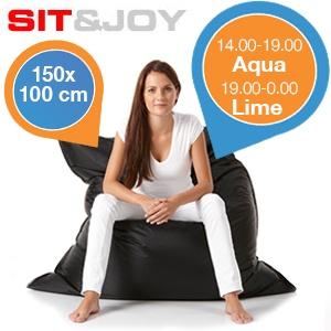 iBood Home & Living - Sit&Joy Basic 150x100cm Zwart ? Geschikt voor binnen en buiten iBood Home & Living - Sit&Joy Basic 150x100cm Zwart ? Geschikt voor binnen en buiten