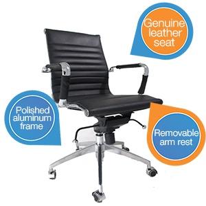 iBood Home & Living - Small Boss, bureaustoel, zwart iBood Home & Living - Small Boss, bureaustoel, zwart