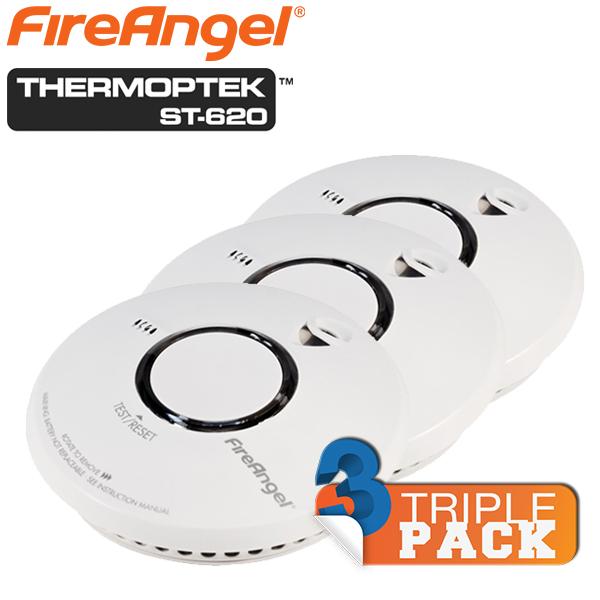 iBood Home & Living - Triple pack FireAngel Thermoptek™ ST-620 iBood Home & Living - Triple pack FireAngel Thermoptek™ ST-620