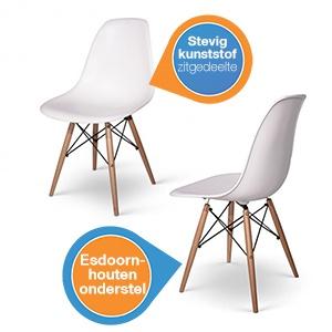 iBood Home & Living - Twee fraaie witte designstoelen met esdoornhouten onderstel - huntpauze: de hunt gaat weer verder om 07:00! iBood Home & Living - Twee fraaie witte designstoelen met esdoornhouten onderstel - huntpauze: de hunt gaat weer verder om 07:00!