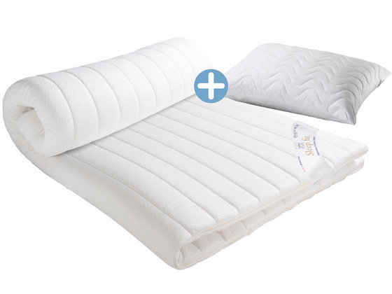 iBood Home & Living - Vitality Pur Traagschuim Topper + Kussen iBood Home & Living - Vitality Pur Traagschuim Topper + Kussen
