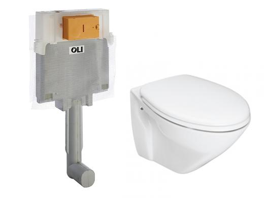 iBood Home & Living - Wandtoilet ? Complete set incl. inbouwreservoir, drukplaat, toilet en zitting