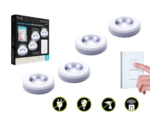 iBood Home & Living - Wireless LED puck light set van 4 iBood Home & Living - Wireless LED puck light set van 4