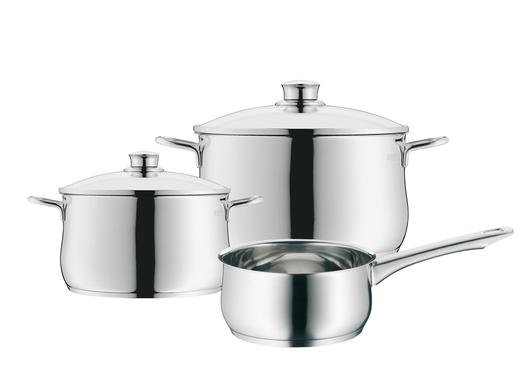 iBood Home & Living - WMF Diadem Plus 3-delige pannenset met TransTherm®-bodem iBood Home & Living - WMF Diadem Plus 3-delige pannenset met TransTherm®-bodem