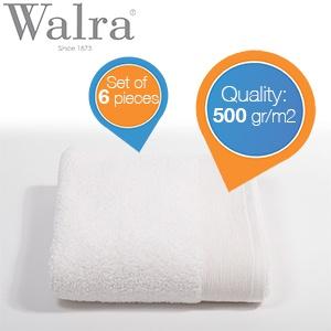 iBood Home & Living - Zes Walra hotelkwaliteit handdoeken 100x50 cm - Nu online: Gebroken wit