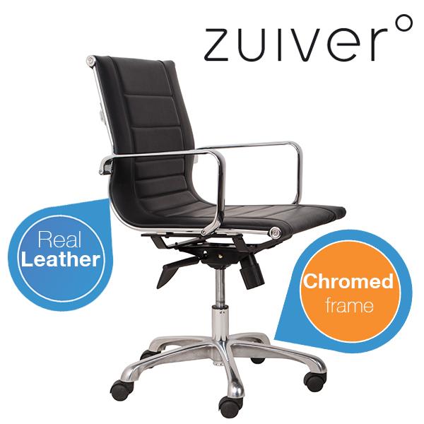 iBood Home & Living - Zuiver Hendea lederen design bureaustoel iBood Home & Living - Zuiver Hendea lederen design bureaustoel