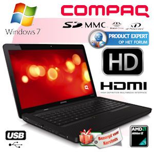 iBood - HP Compaq Presario Laptop met Windows 7, HD LED Scherm en HDMI iBood - HP Compaq Presario Laptop met Windows 7, HD LED Scherm en HDMI