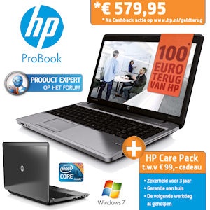 iBood - HP ProBook Notebook PC met € 100 cashback en 3 jaar garantie aan huis! iBood - HP ProBook Notebook PC met € 100 cashback en 3 jaar garantie aan huis!
