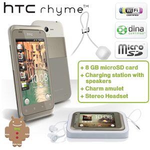 iBood - HTC Rhyme Android Smartphone met multifunctioneel laadstation, 8GB microSD en een Charm oproepindicator iBood - HTC Rhyme Android Smartphone met multifunctioneel laadstation, 8GB microSD en een Charm oproepindicator