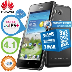 iBood - Huawei Ascend G615 Android Smartphone met 4,5" HD SuperIPS+ scherm en Quad-Core processor