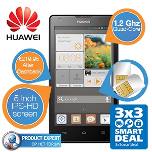 iBood - Huawei Ascend G700 Smartphone met 5 inch HD-IPS-scherm iBood - Huawei Ascend G700 Smartphone met 5 inch HD-IPS-scherm