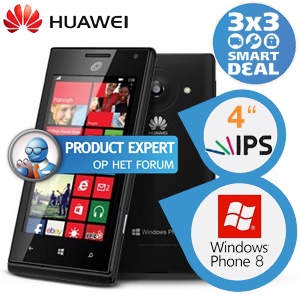 iBood - Huawei Ascend W1 Windows Phone 8 Smartphone met 3x3 SmartDeal iBood - Huawei Ascend W1 Windows Phone 8 Smartphone met 3x3 SmartDeal