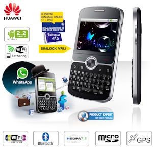 iBood - Huawei Boulder slechts 9.9mm dunne Smartphone met Qwerty Toetsenbord en Touchscreen, simlockvrij iBood - Huawei Boulder slechts 9.9mm dunne Smartphone met Qwerty Toetsenbord en Touchscreen, simlockvrij