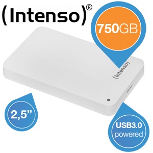 iBood - Intenso 2,5"(6,35 cm) bus powered USB 3.0 harde schijf met 750 GB