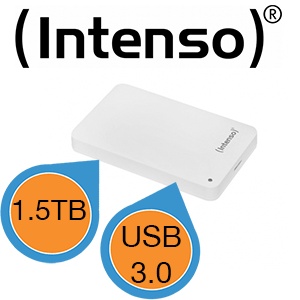 iBood - Intenso Memory Case 2,5” HDD with USB 3.0, 1,5TB white